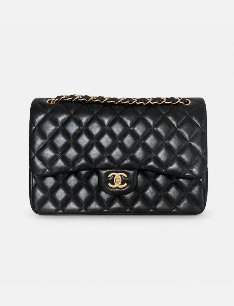 Chanel Jumbo lambskin black ghw 