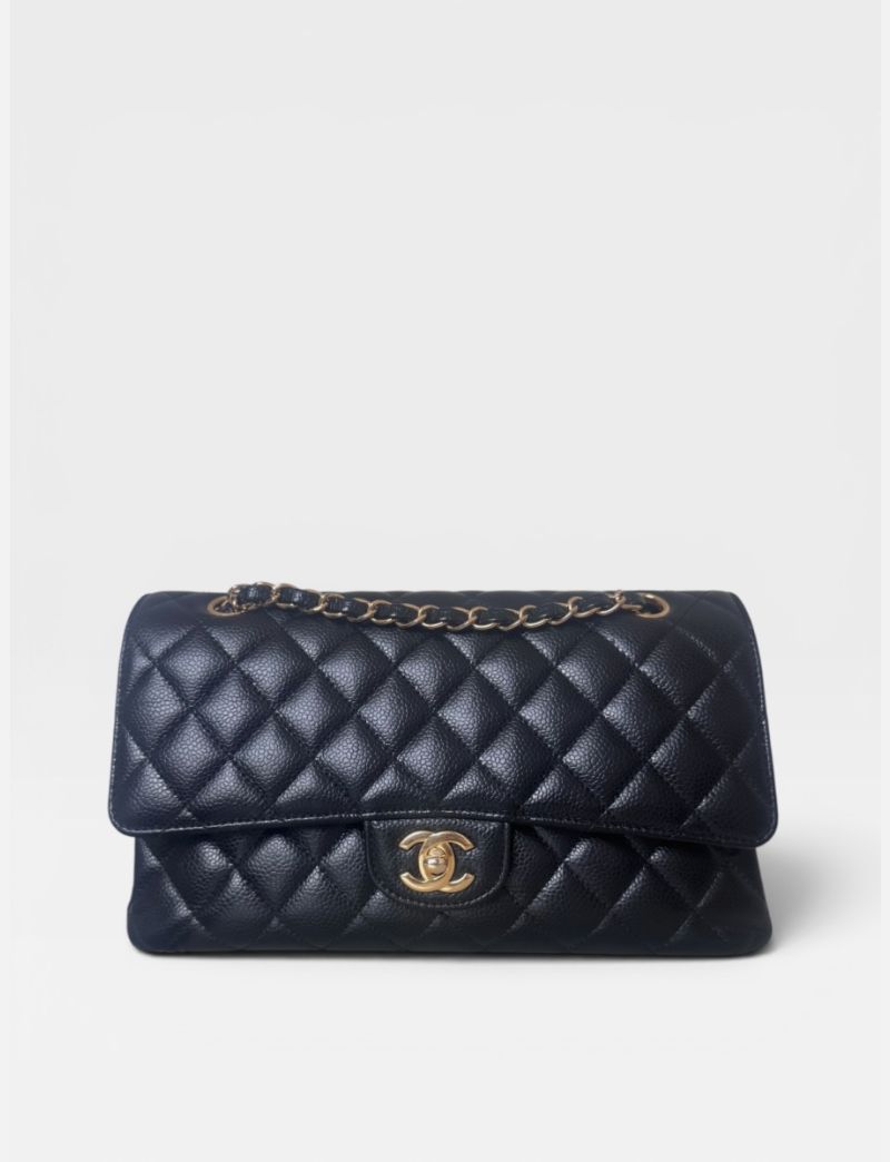 Chanel medium caviar black ghw 30 series 2020 full set