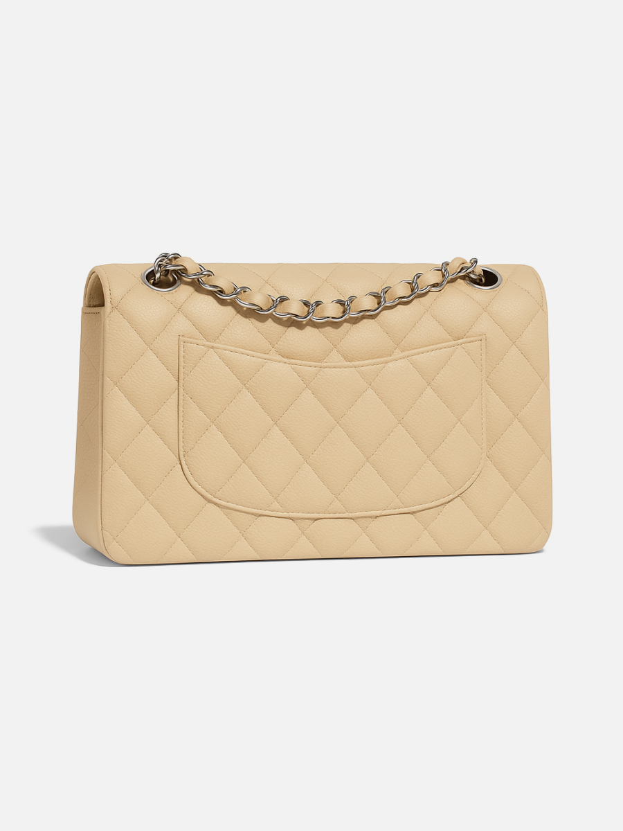 chanel medium caviar light beige