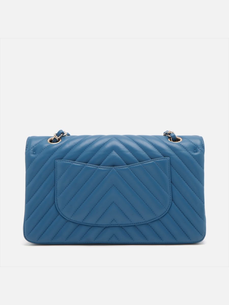 Chanel medium 25 Chevron blue