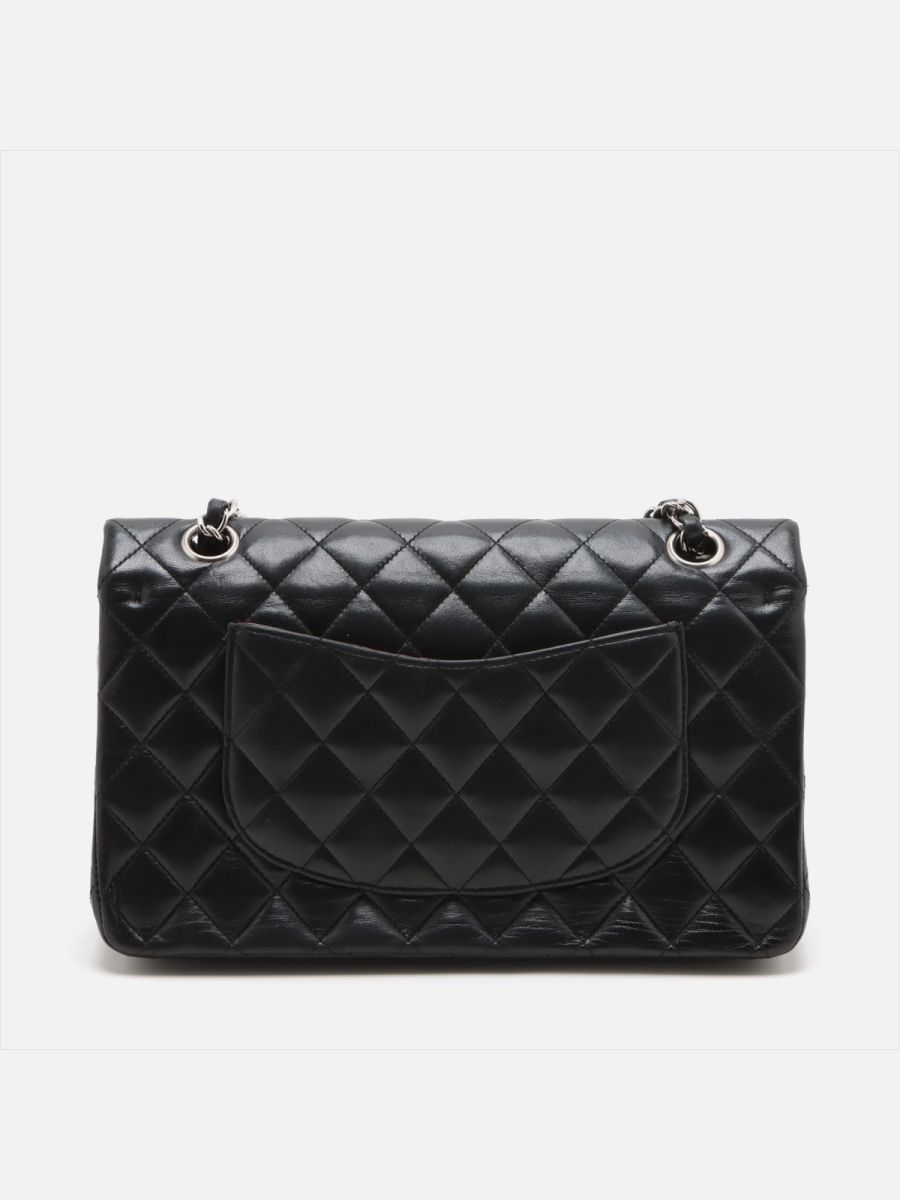 Chanel medium 25 black shw