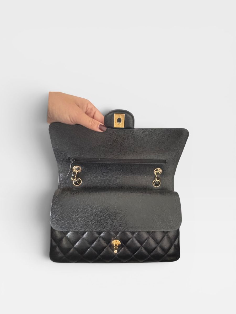 Chanel medium caviar black ghw 30 series 2020 full set