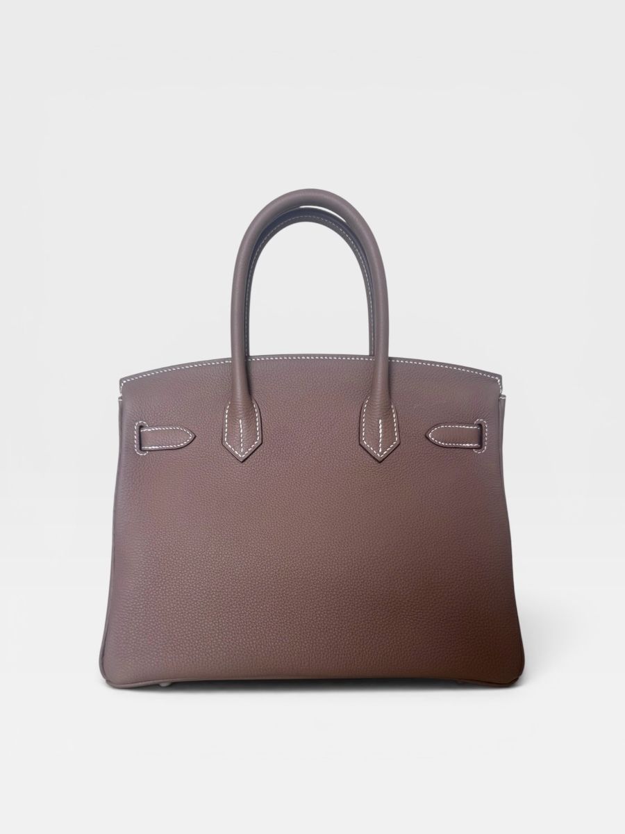 Hermes Birkin 30 etoupe paladium hardware 2026 K stamp full set 