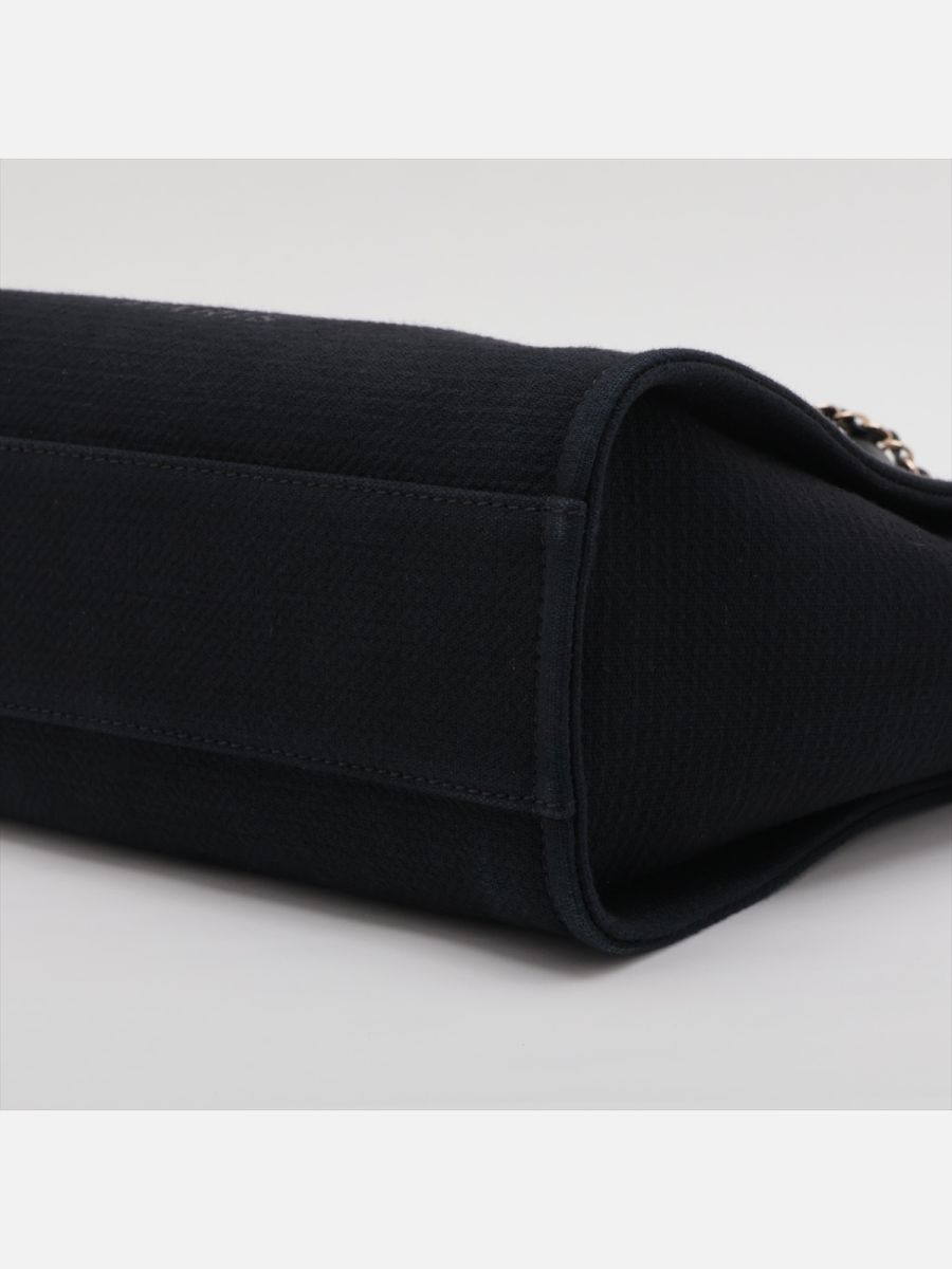 Chanel Deauville MM black ghw