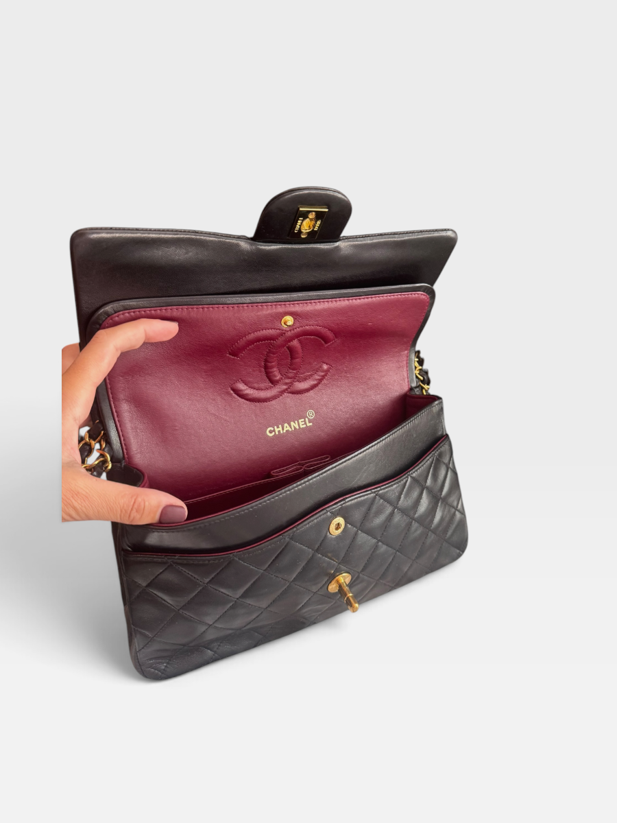 Chanel medium vintage lambskin ghw 3 series