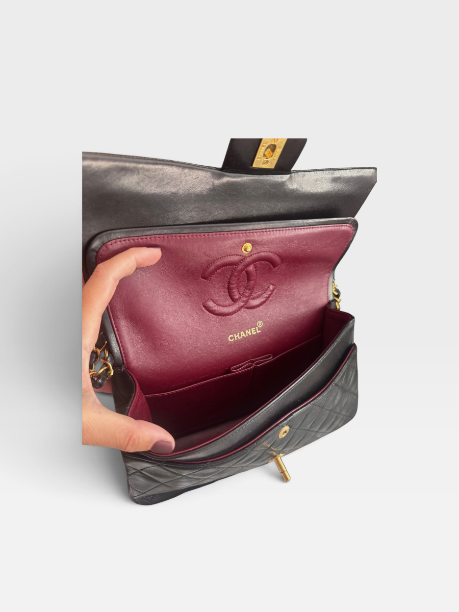 Chanel medium vintage lambskin ghw 3 series