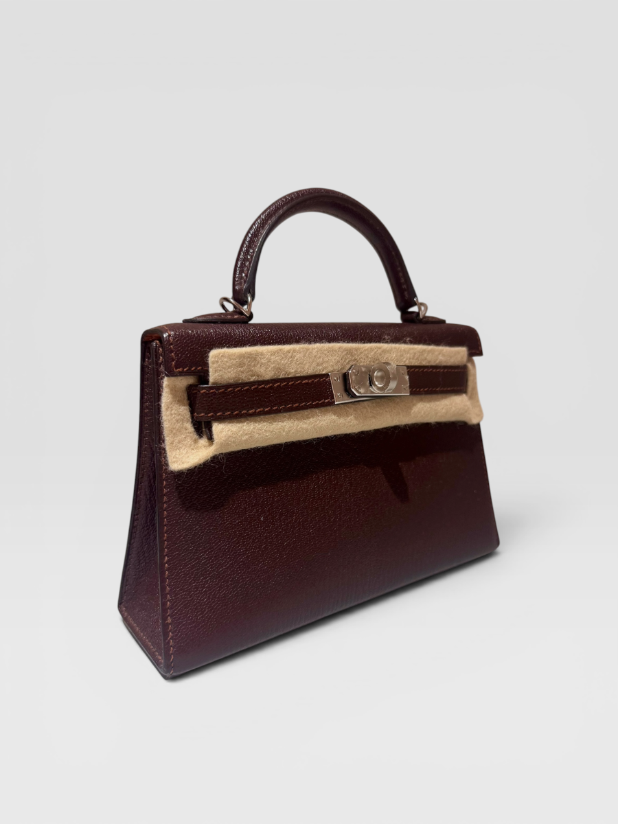 Hermes mini Kelly Havane chevre verso phw Y 2020 