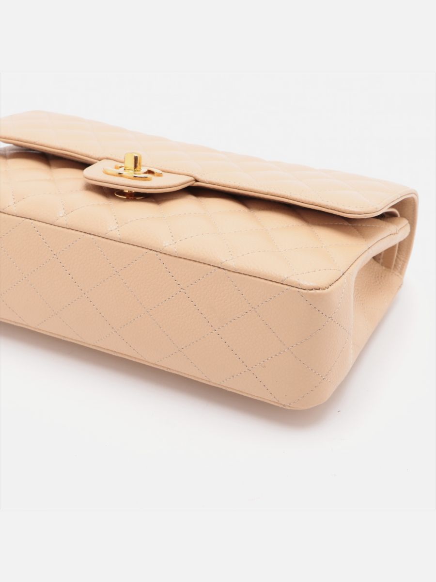 Chanel medium 25 beige ghw