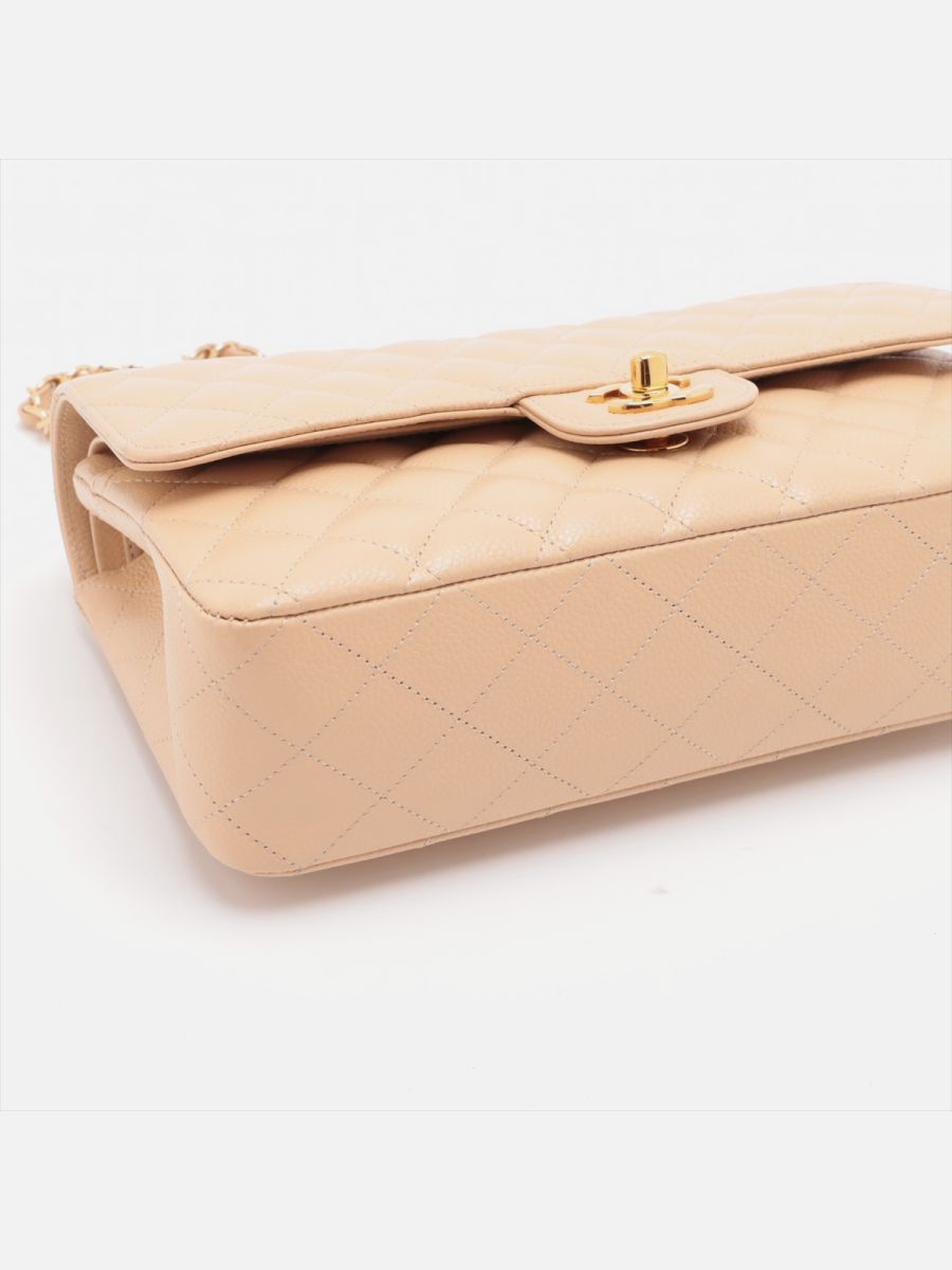 Chanel medium 25 beige ghw