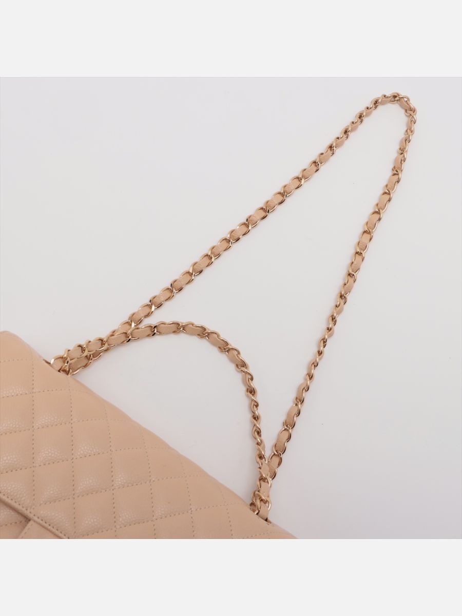 Chanel medium 25 beige ghw