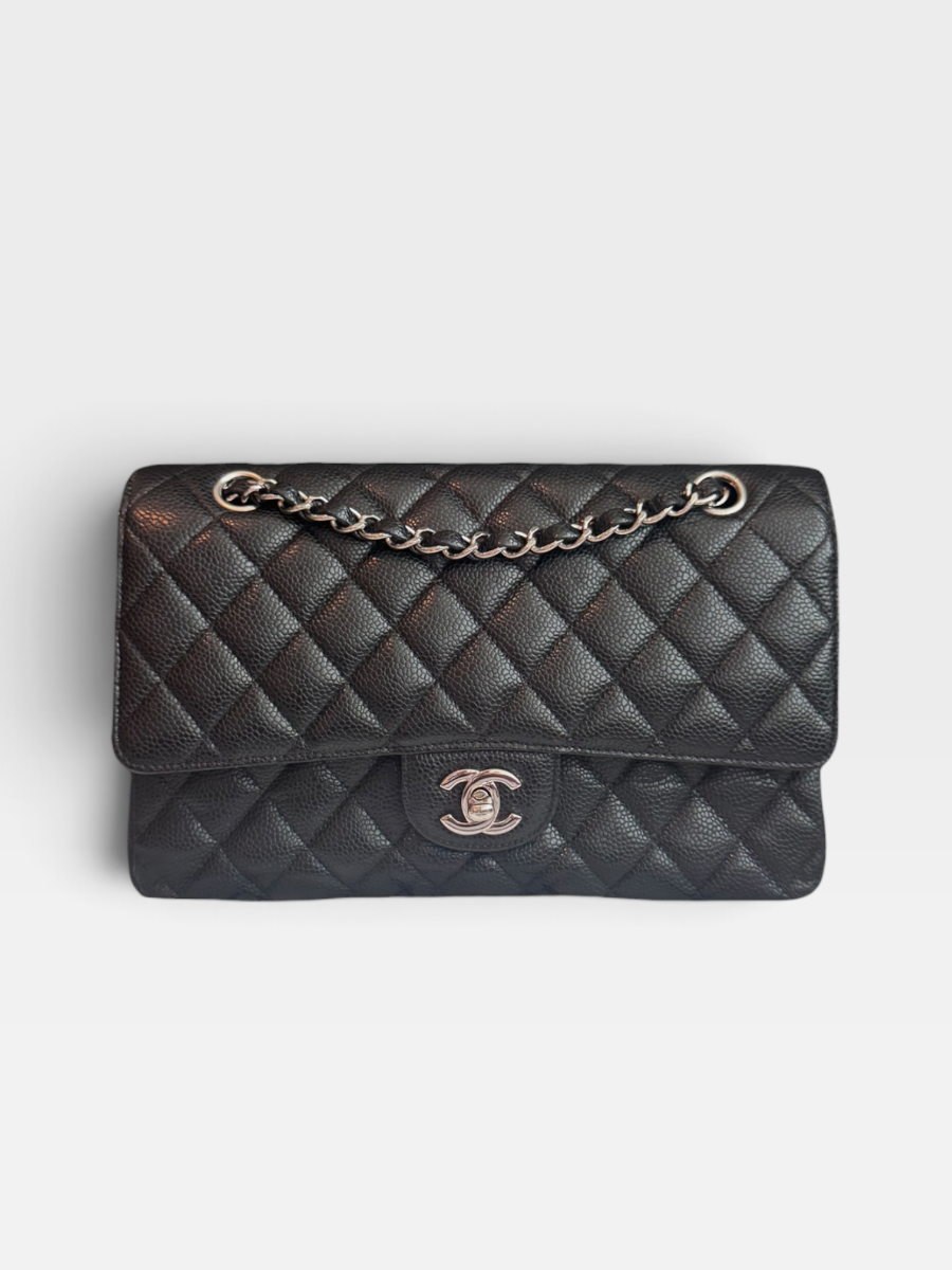 Chanel medium caviar black phw 20 series full set 2019
