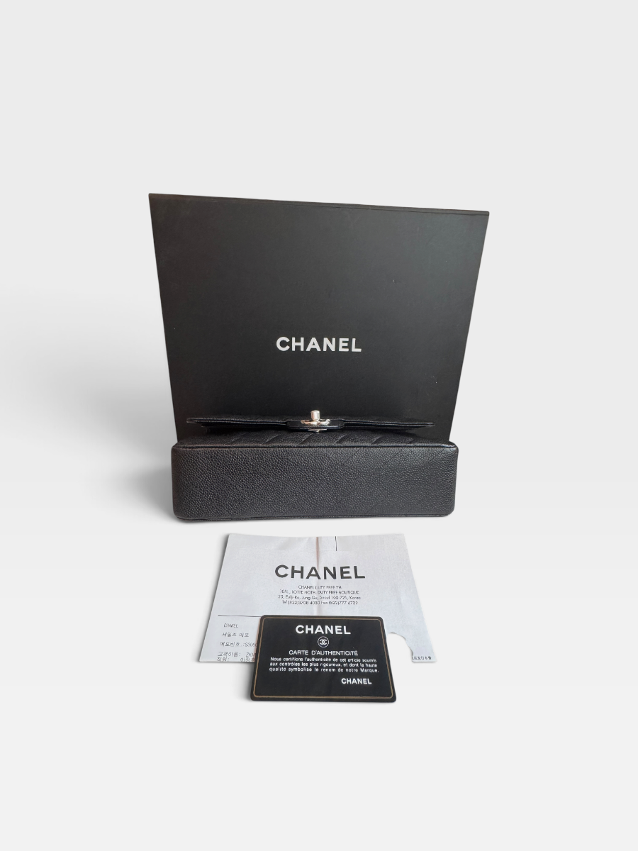 Chanel medium caviar black phw 20 series full set 2019