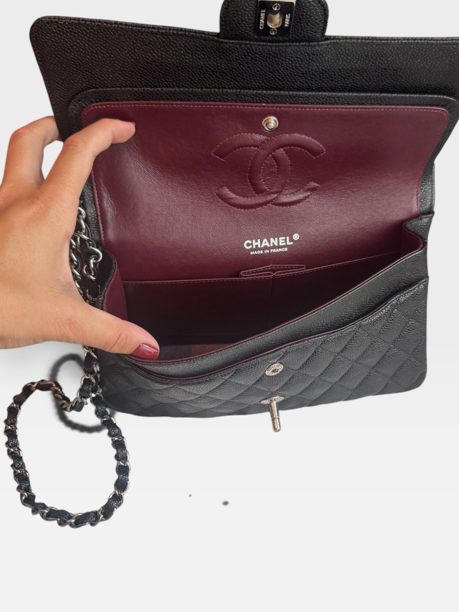 Chanel medium caviar black phw 20 series full set 2019