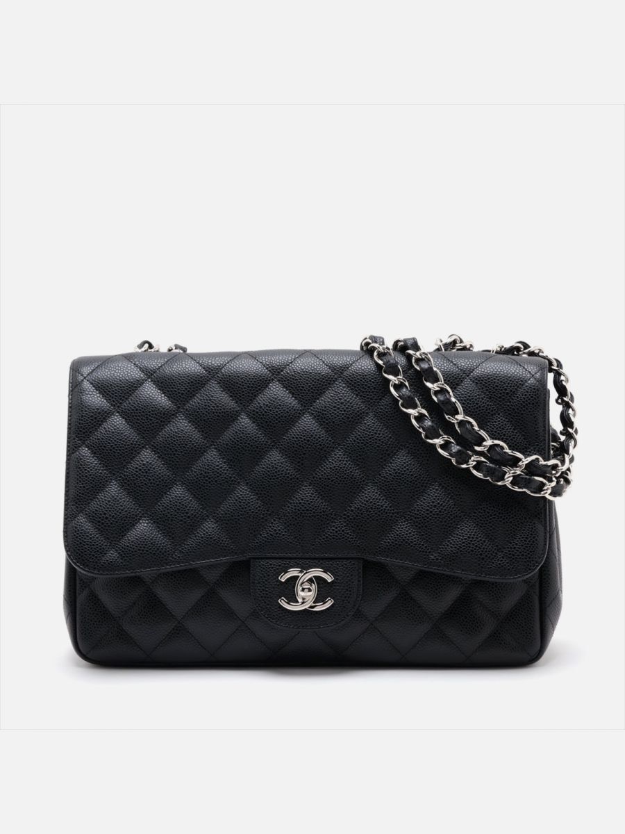 Chanel jumbo caviar 30 black shw