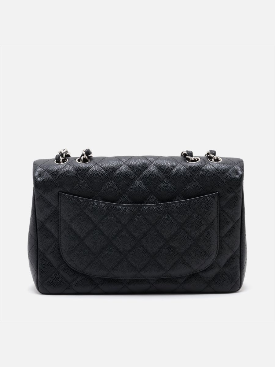 Chanel jumbo caviar 30 black shw