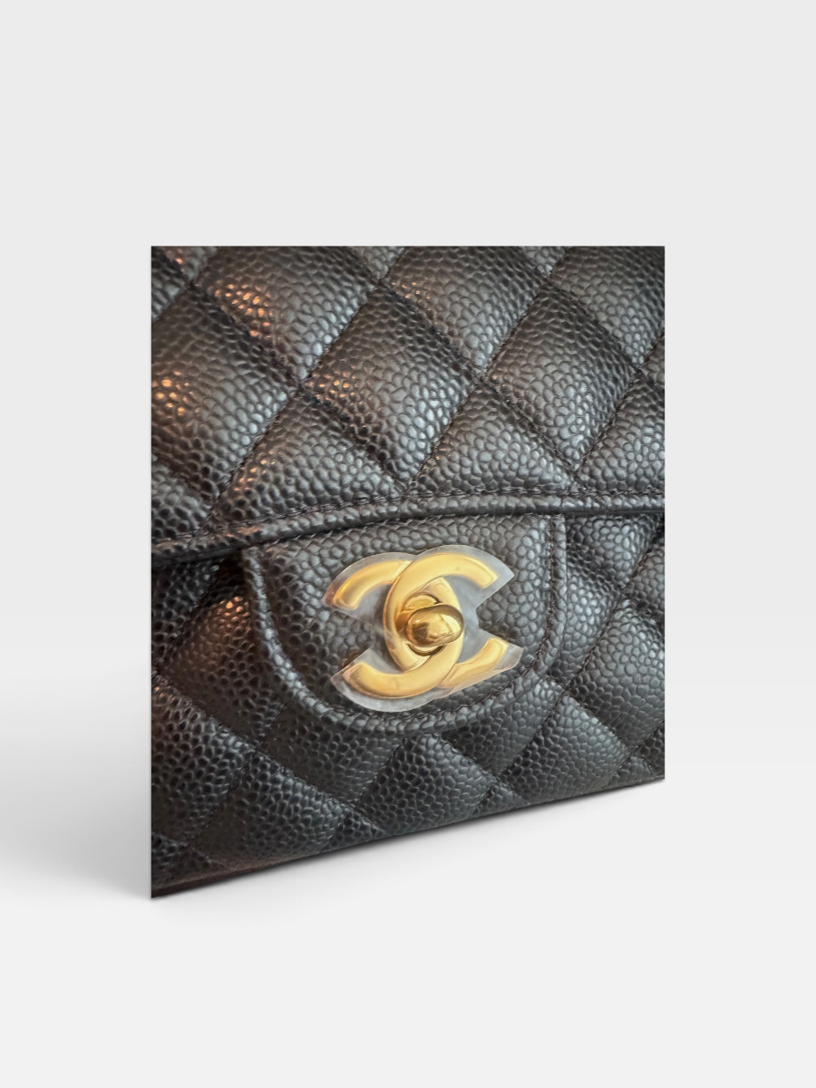 Chanel small caviar black ghw 28 series full set