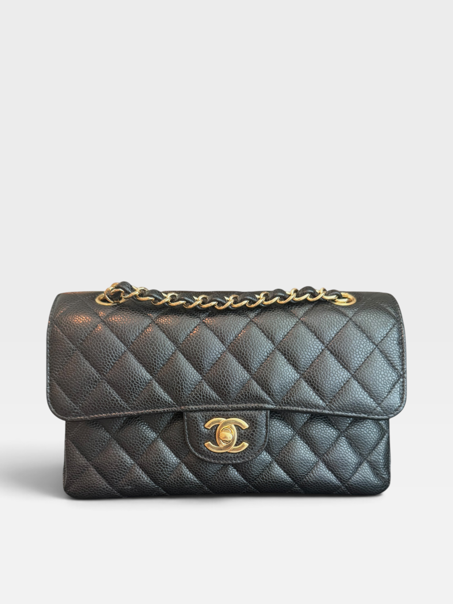 Chanel small caviar black ghw 30 series full set