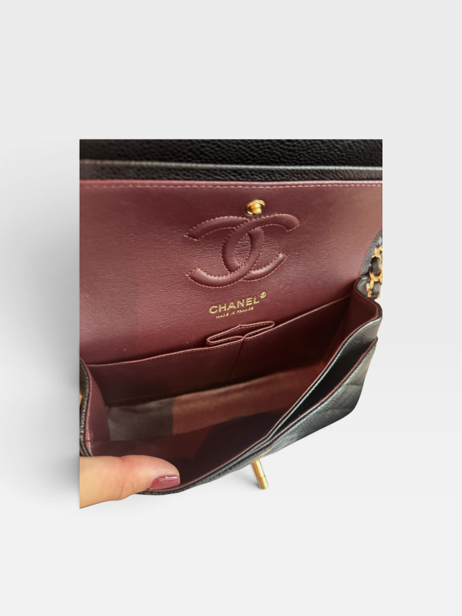 Chanel small caviar black ghw 30 series full set
