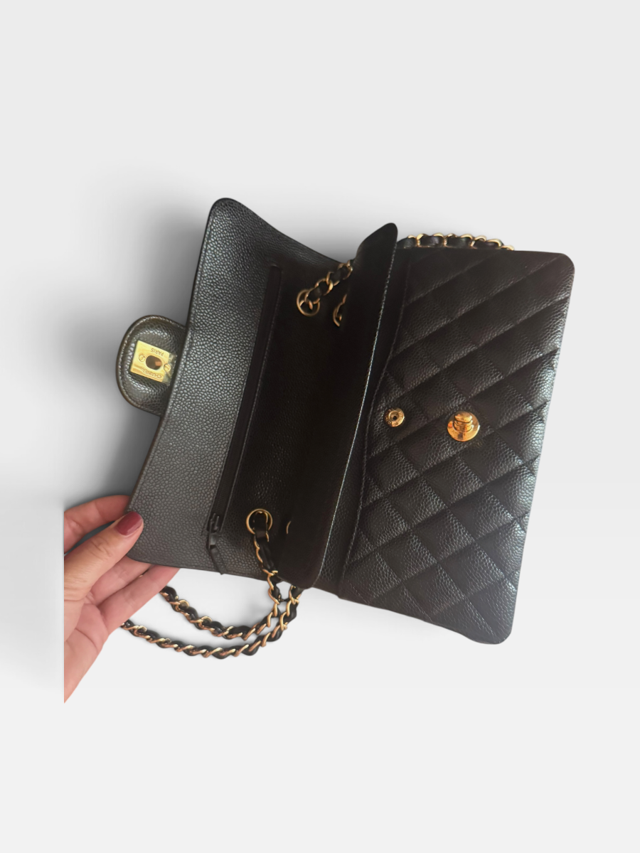 Chanel small caviar black ghw 30 series full set