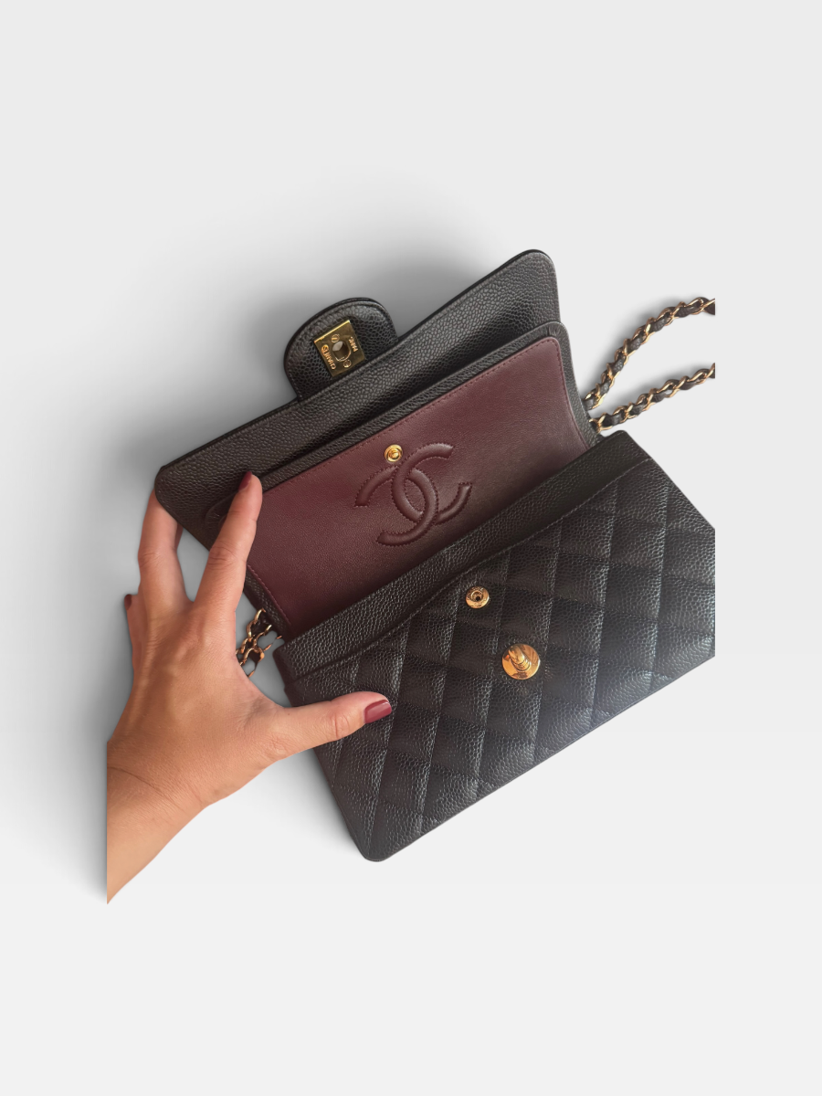 Chanel small caviar black ghw 30 series full set