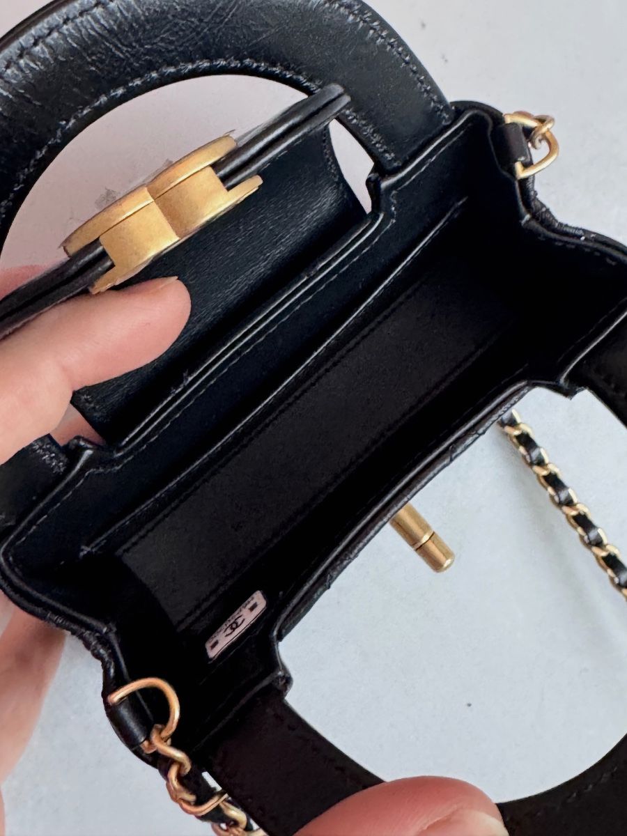 Chanel mini Kelly black ghw