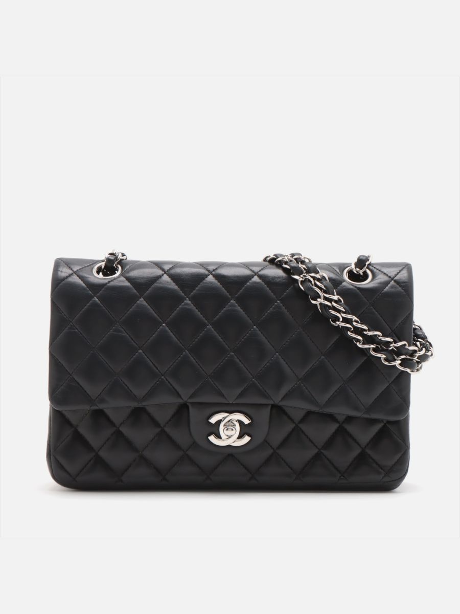 Chanel medium 25 silver hardware