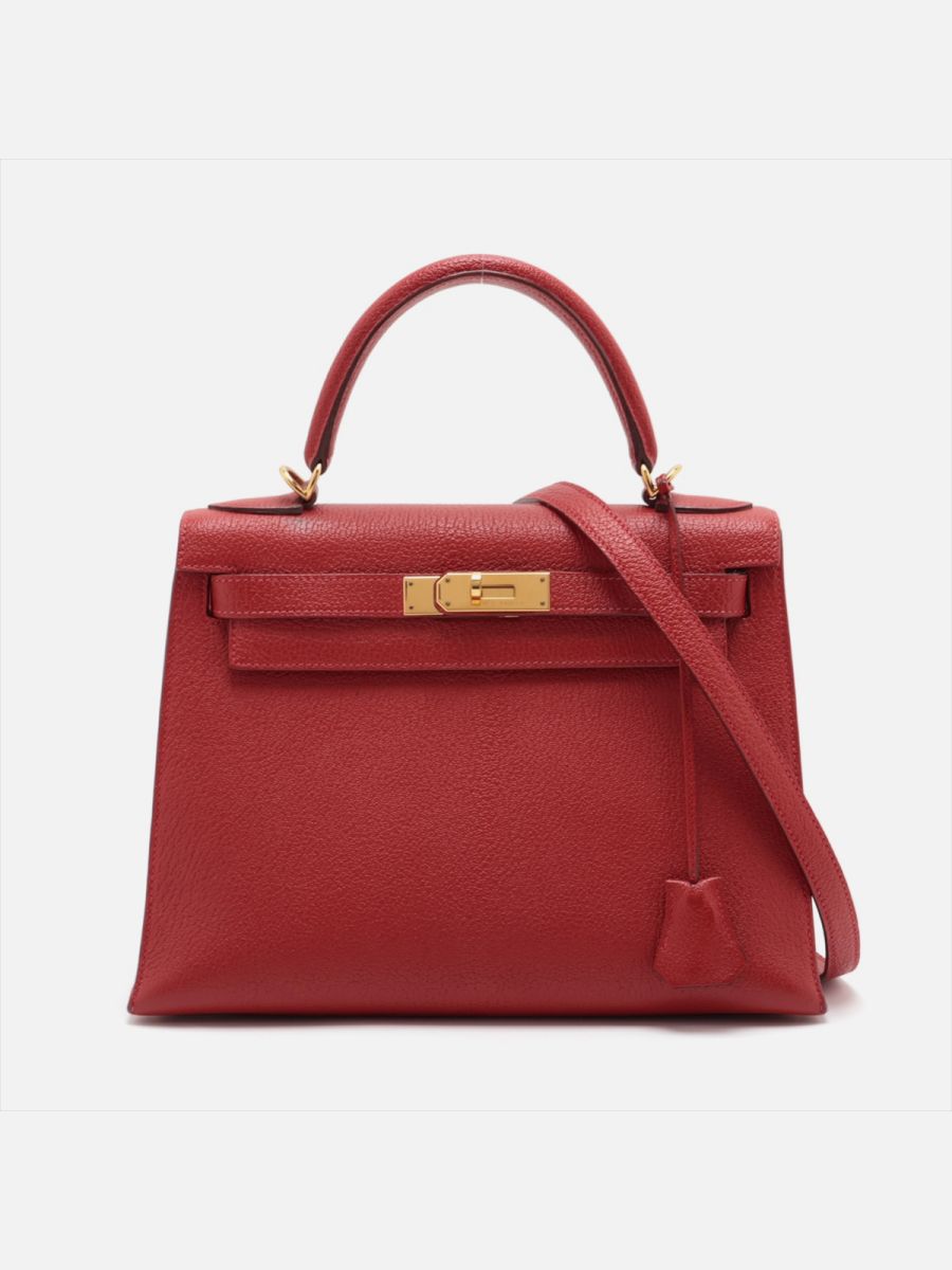 Hermes Kelly 28 red chèvre