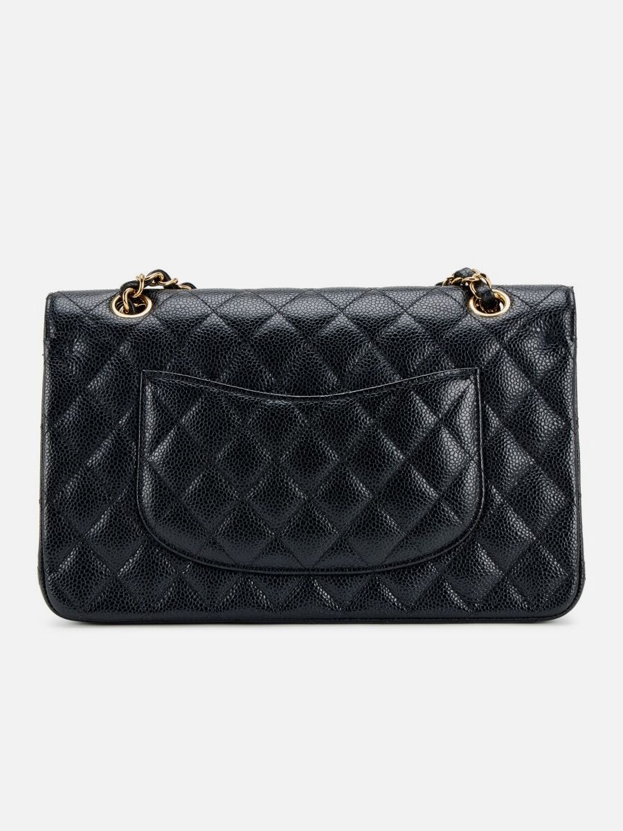 Chanel medium black caviar ghw