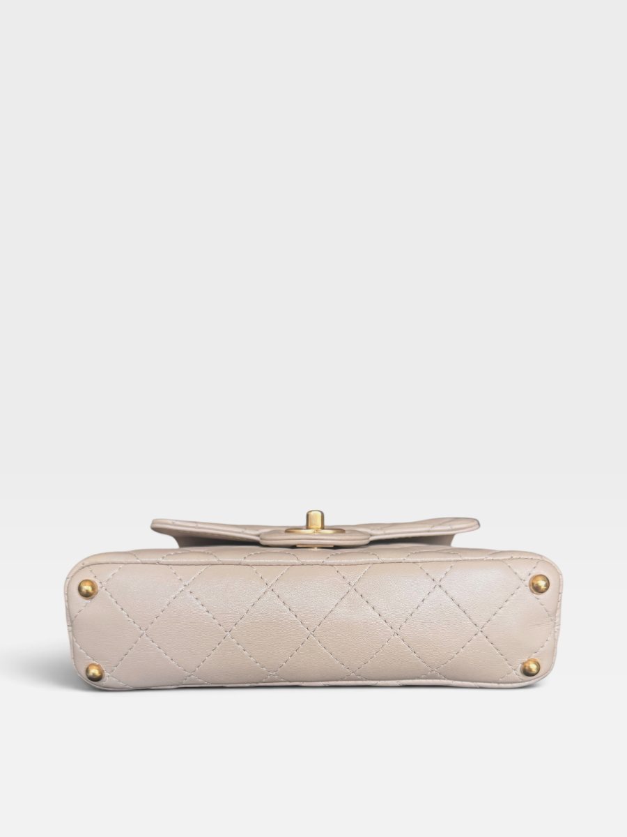 Chanel beige top handle 2025 full set 