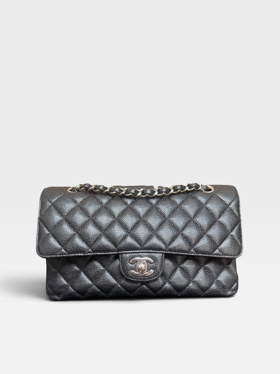 Chanel medium caviar black phw 20 series full set 2019