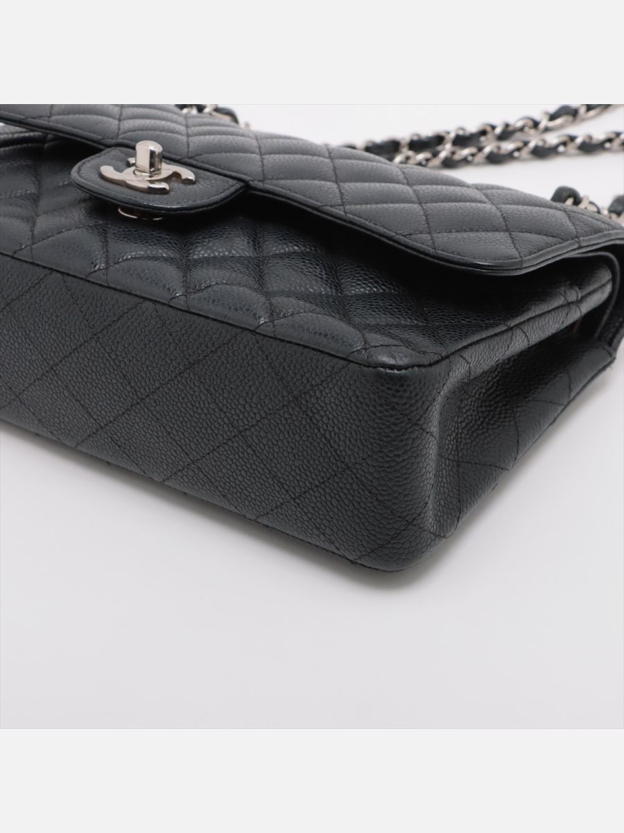Chanel medium timeless caviar black shw