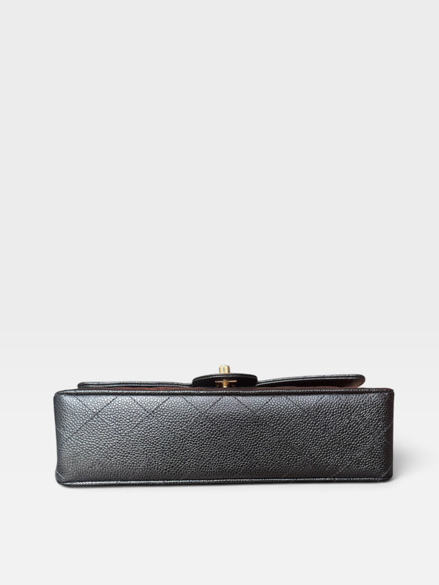 Chanel black medium caviar ghw 25 series 2018