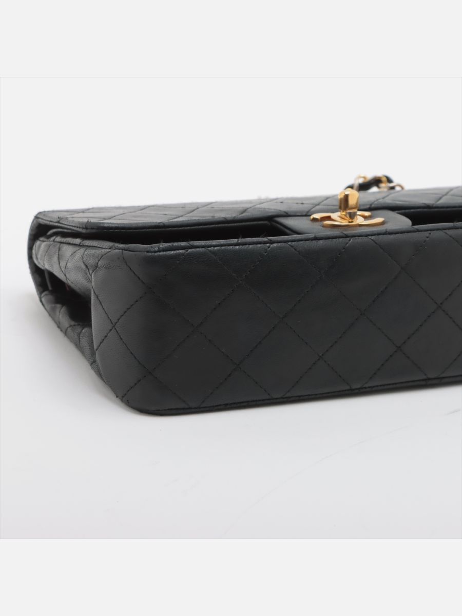 Chanel small vintage timeless black ghw