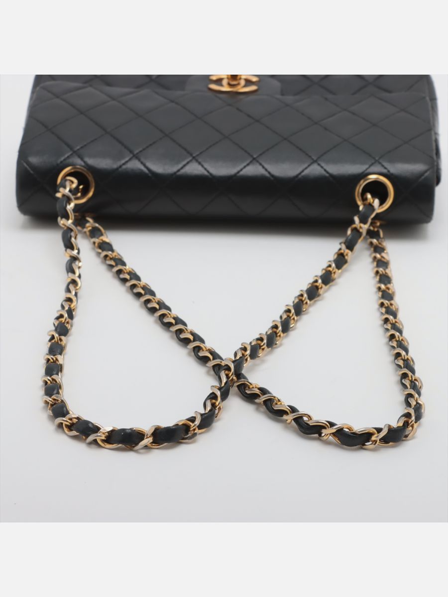 Chanel small vintage timeless black ghw