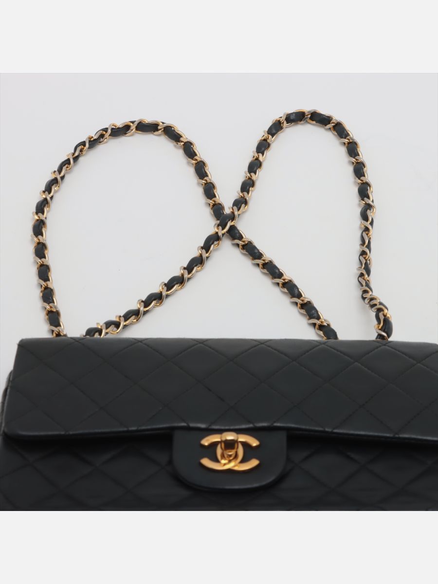 Chanel small vintage timeless black ghw