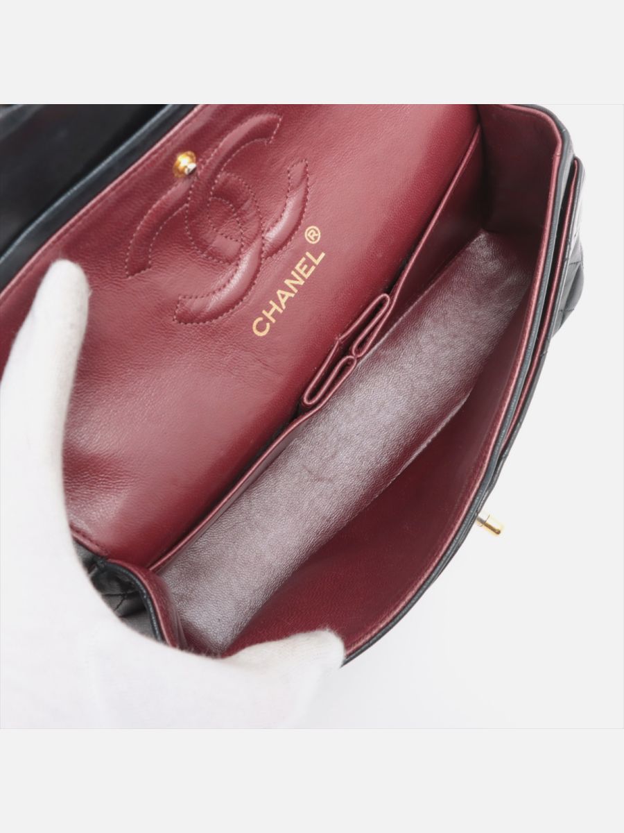 Chanel small vintage timeless black ghw