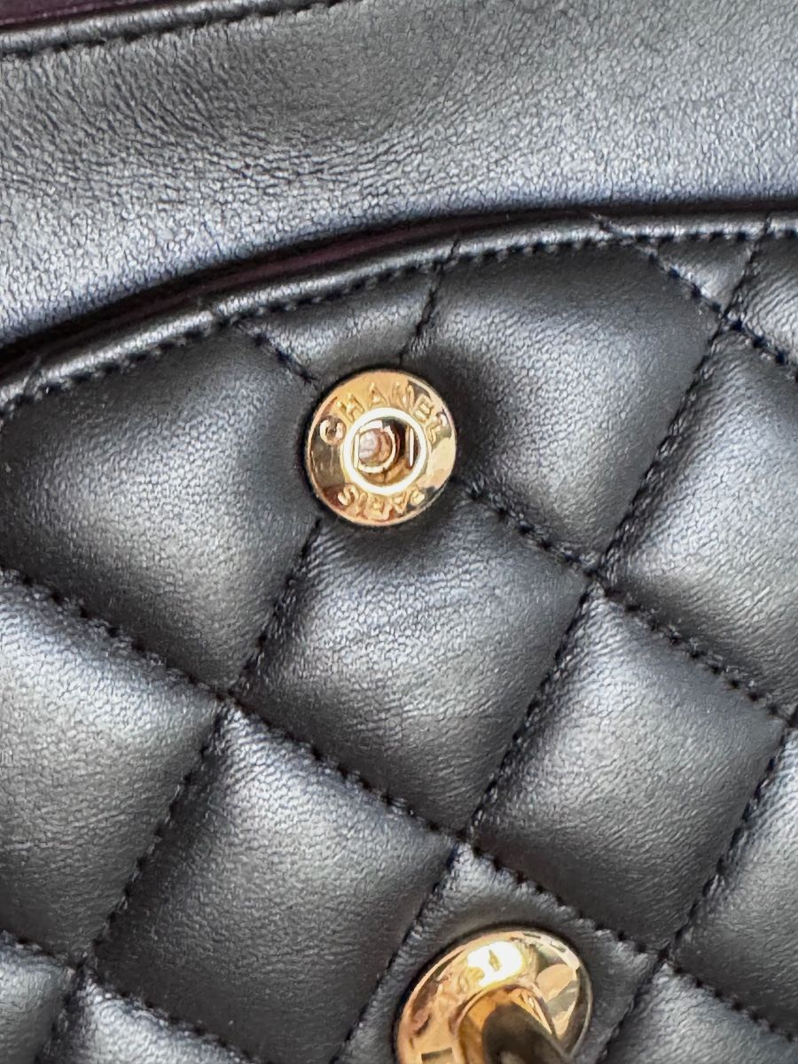 Chanel medium timeless double flap black