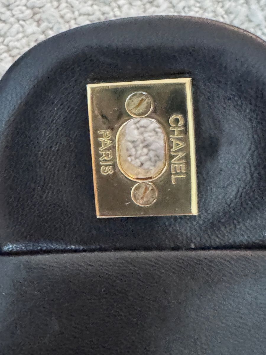 Chanel small black lambskin ghw