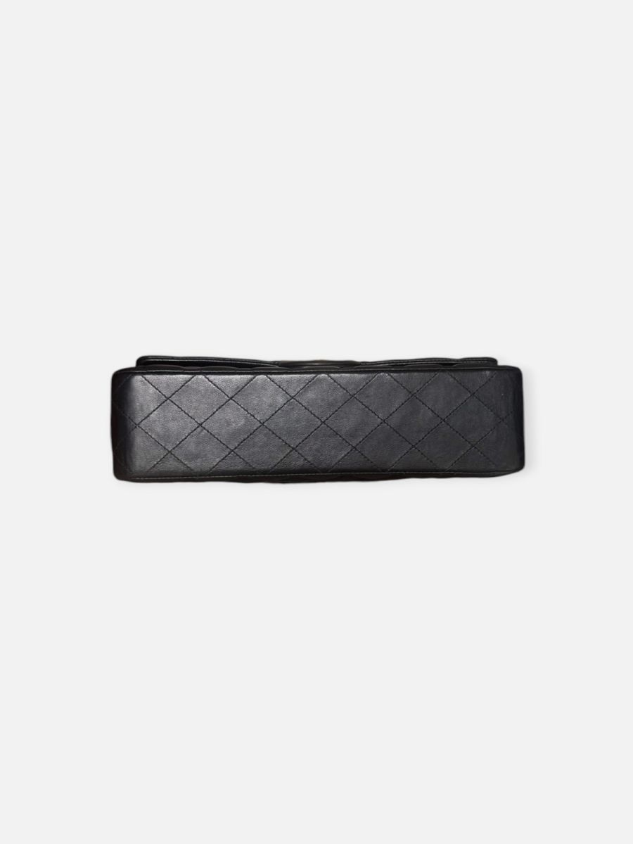 Chanel timeless medium black double flap bag 