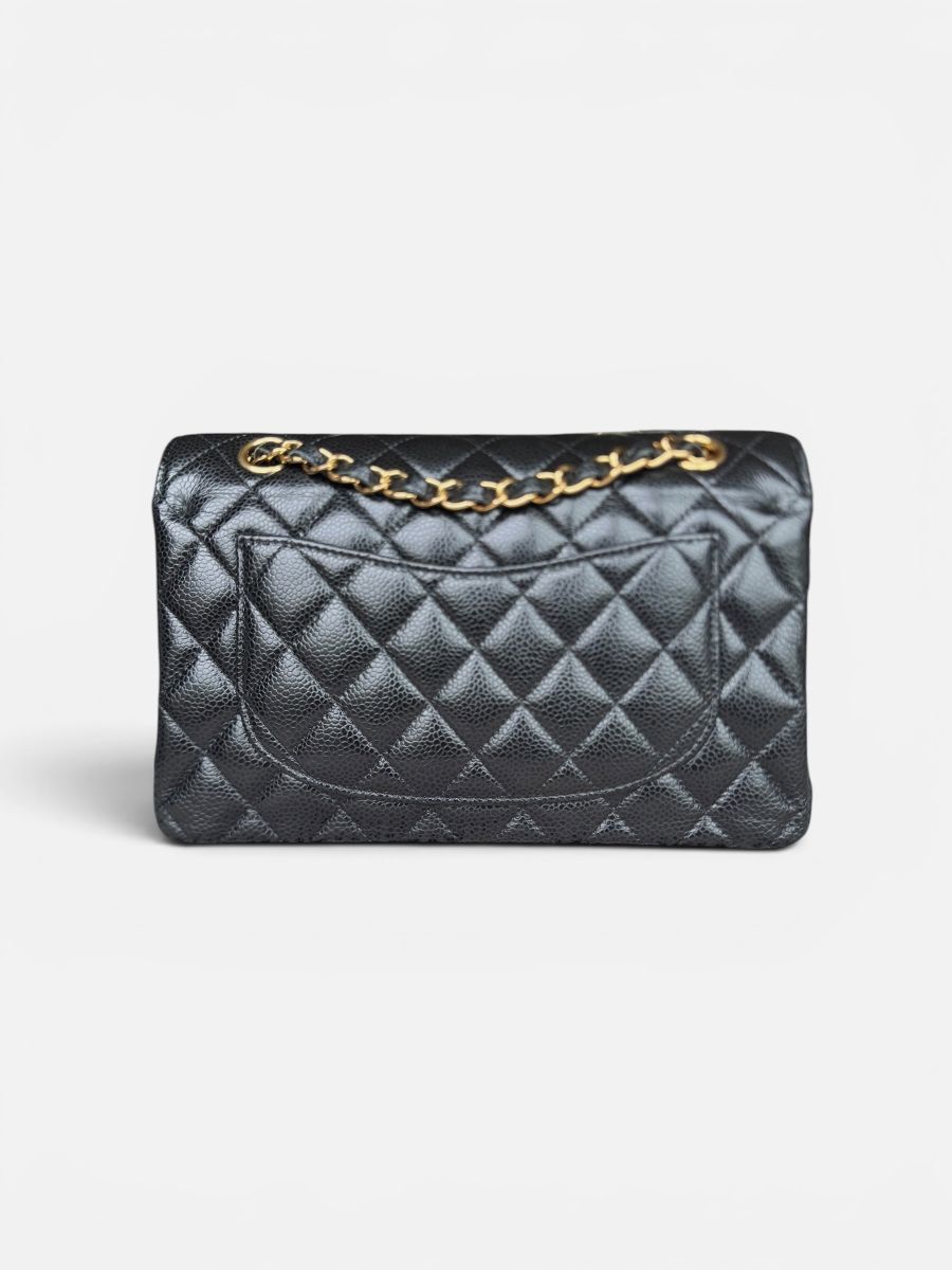 Chanel timeless small caviar black ghw 30 series