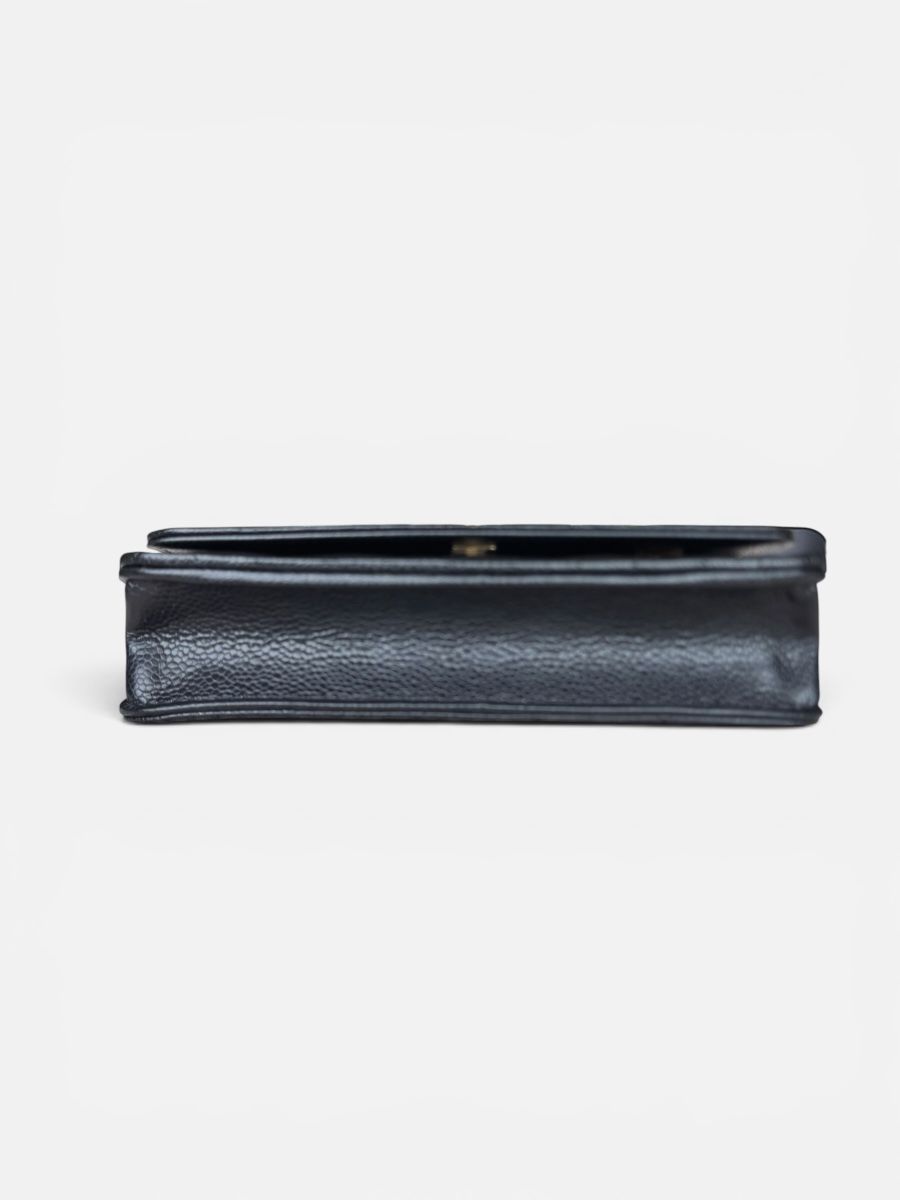 Chanel new turnlock black woc ghw 