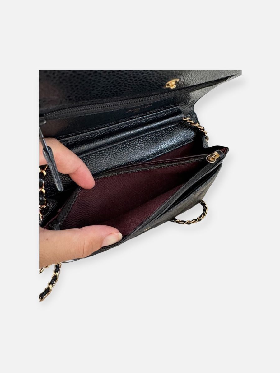 Chanel WOC caviar black ghw