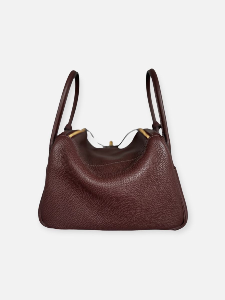 Hermes Lindy 26 burgundy Togo