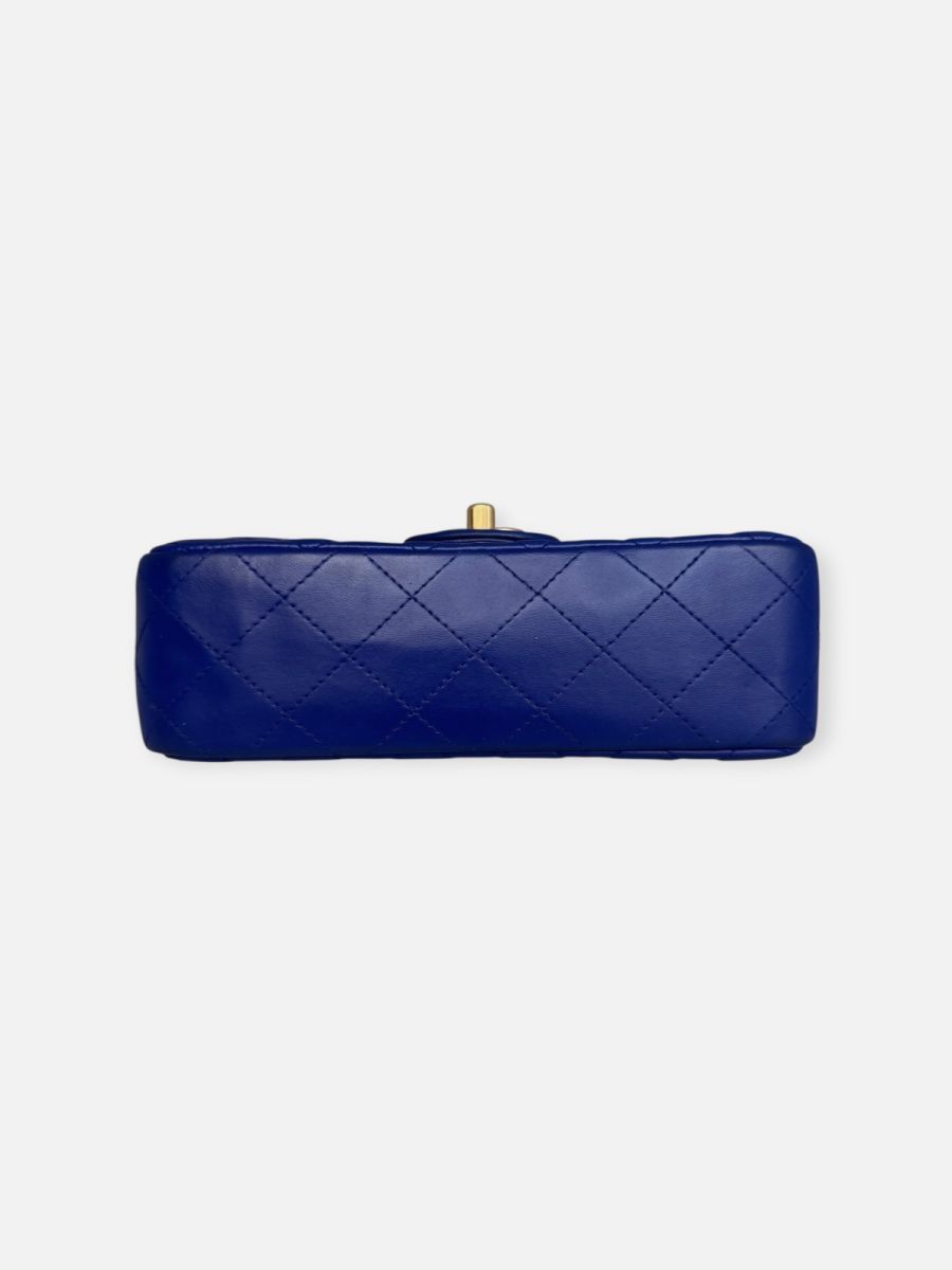 Chanel mini rectangular blue ghw