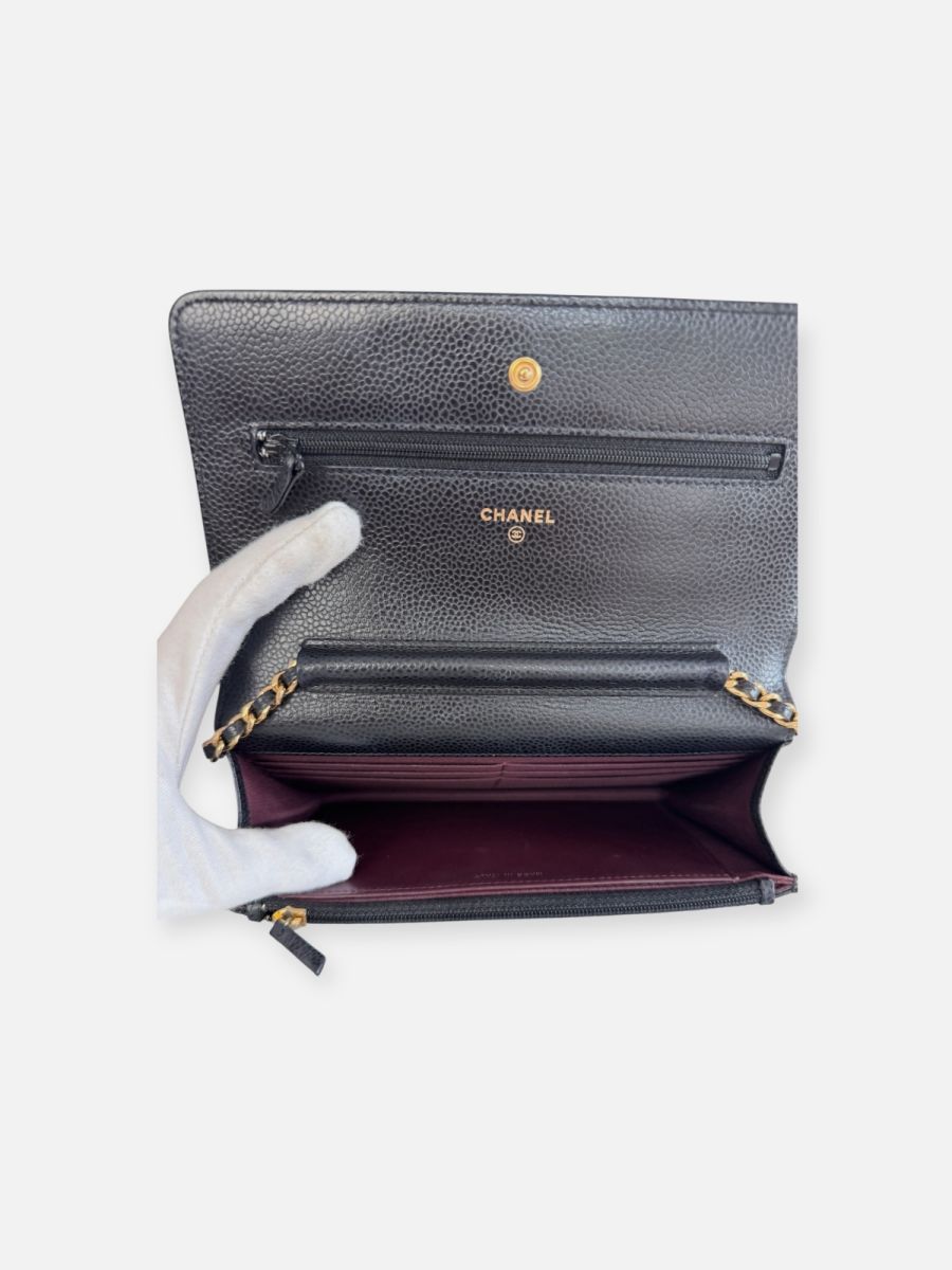Chanel woc black caviar ghw 24 series