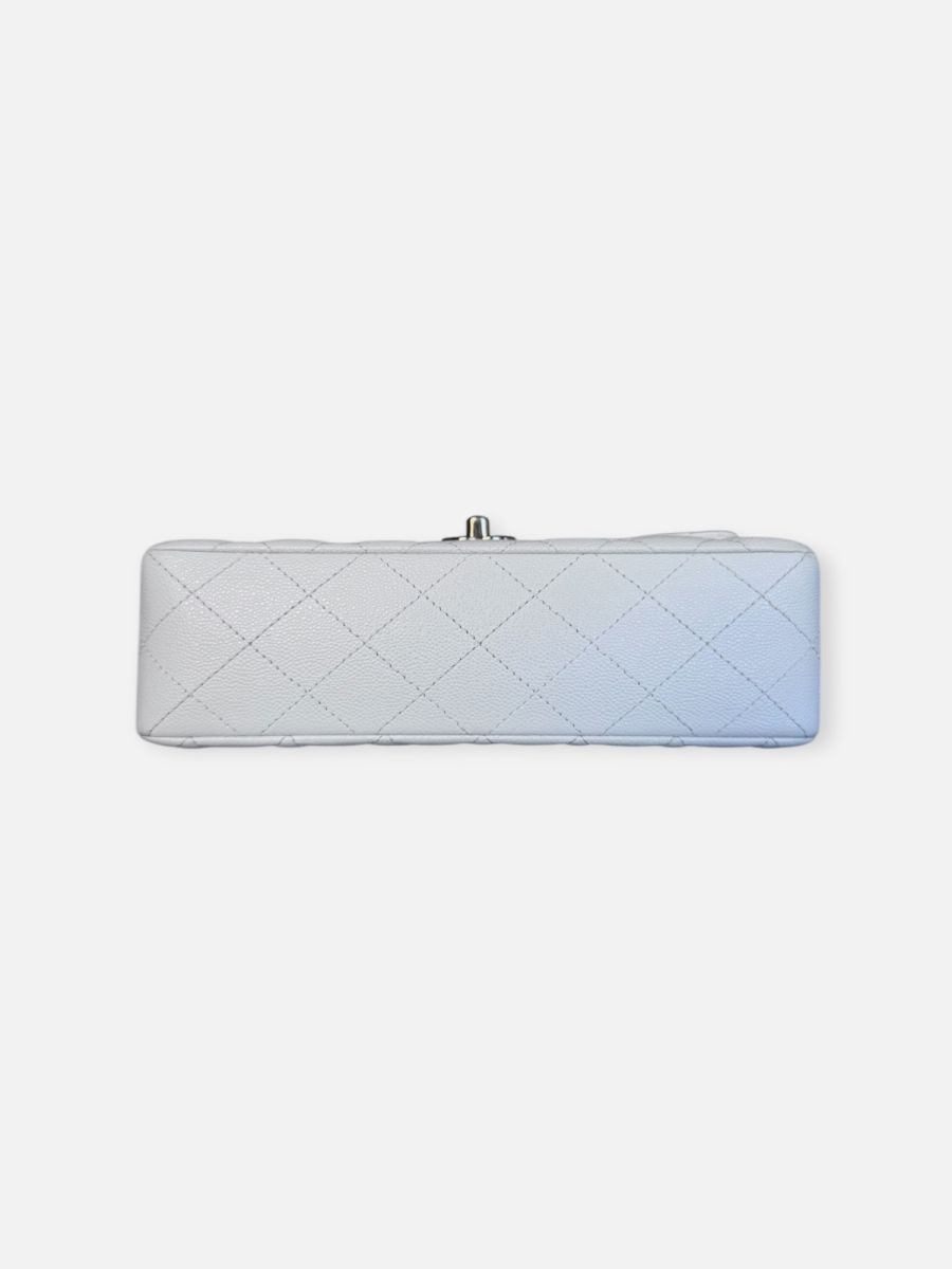 Chanel small caviar timeless double flap white