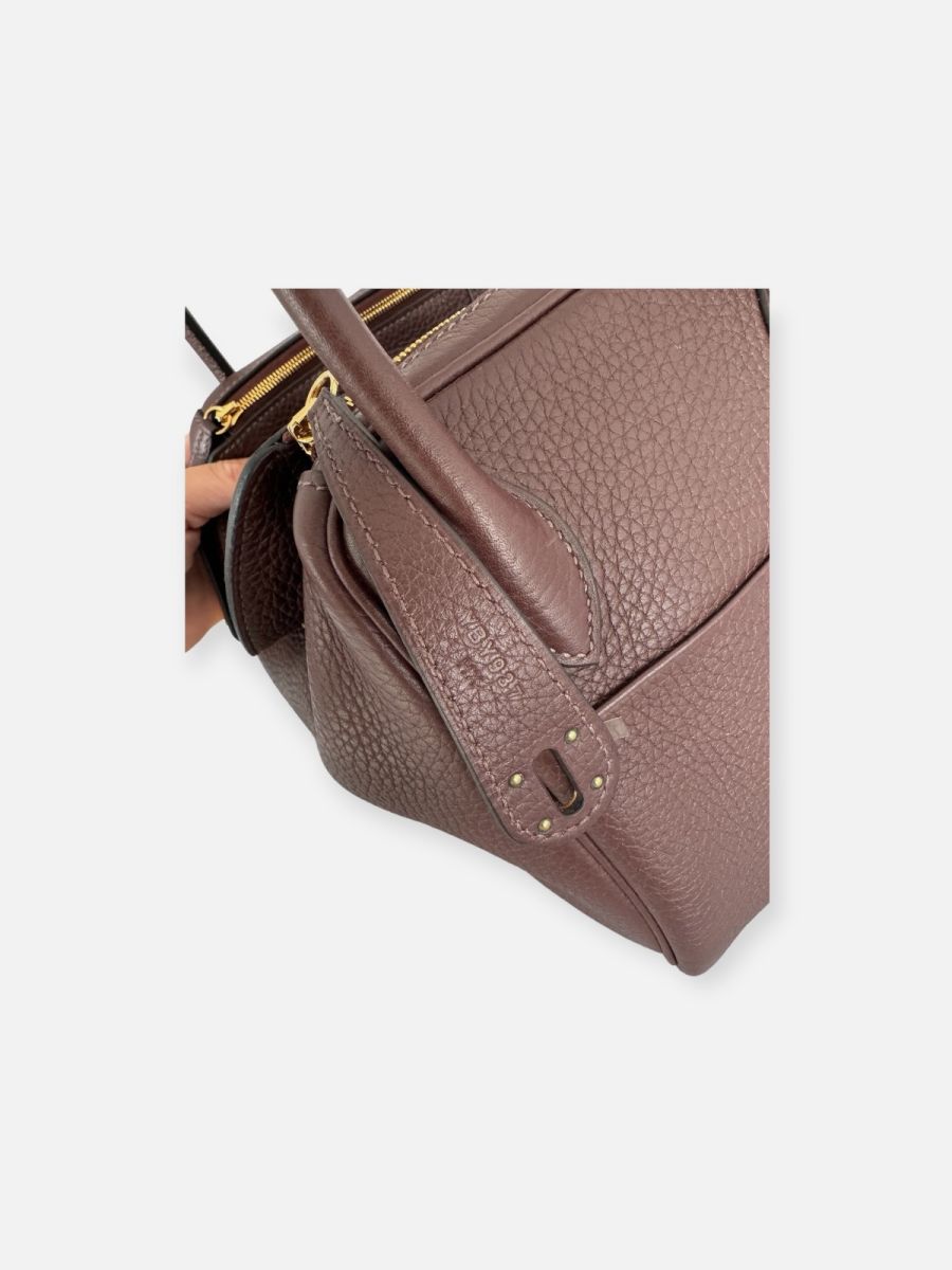 Hermes Lindy 26 burgundy Togo