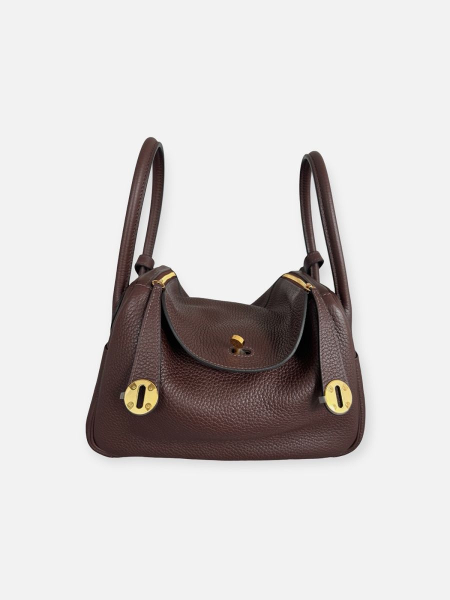 Hermes Lindy 26 burgundy Togo