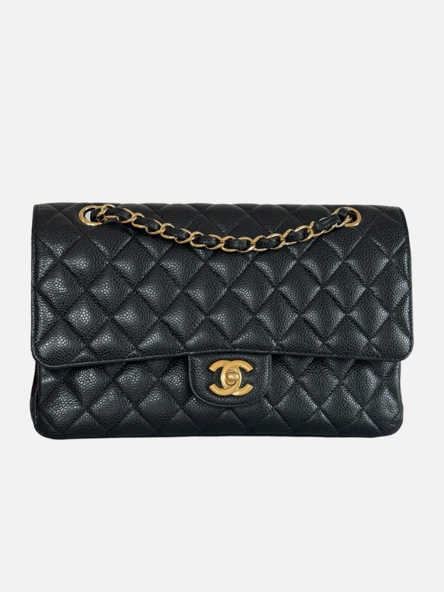 Chanel medium caviar 25 black ghw