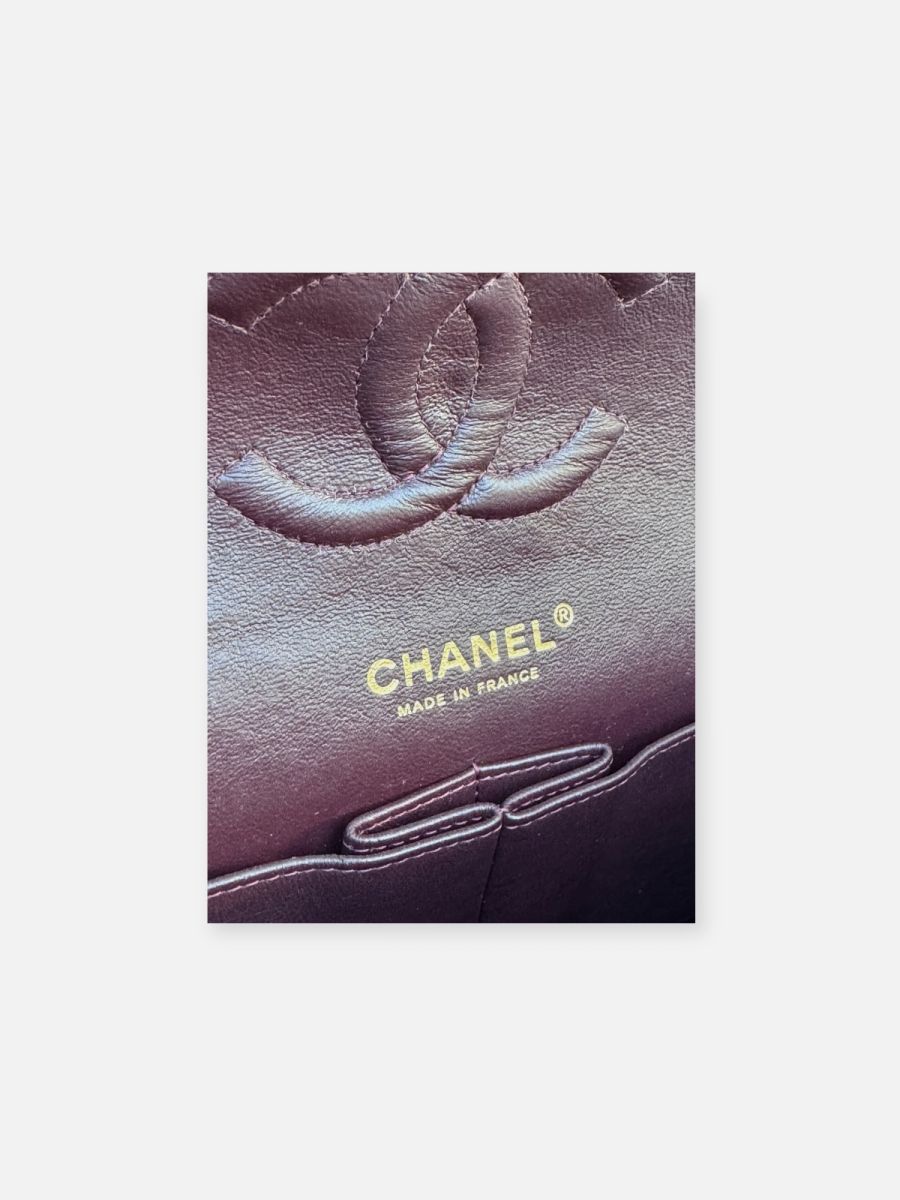 Chanel medium timeless double flap black